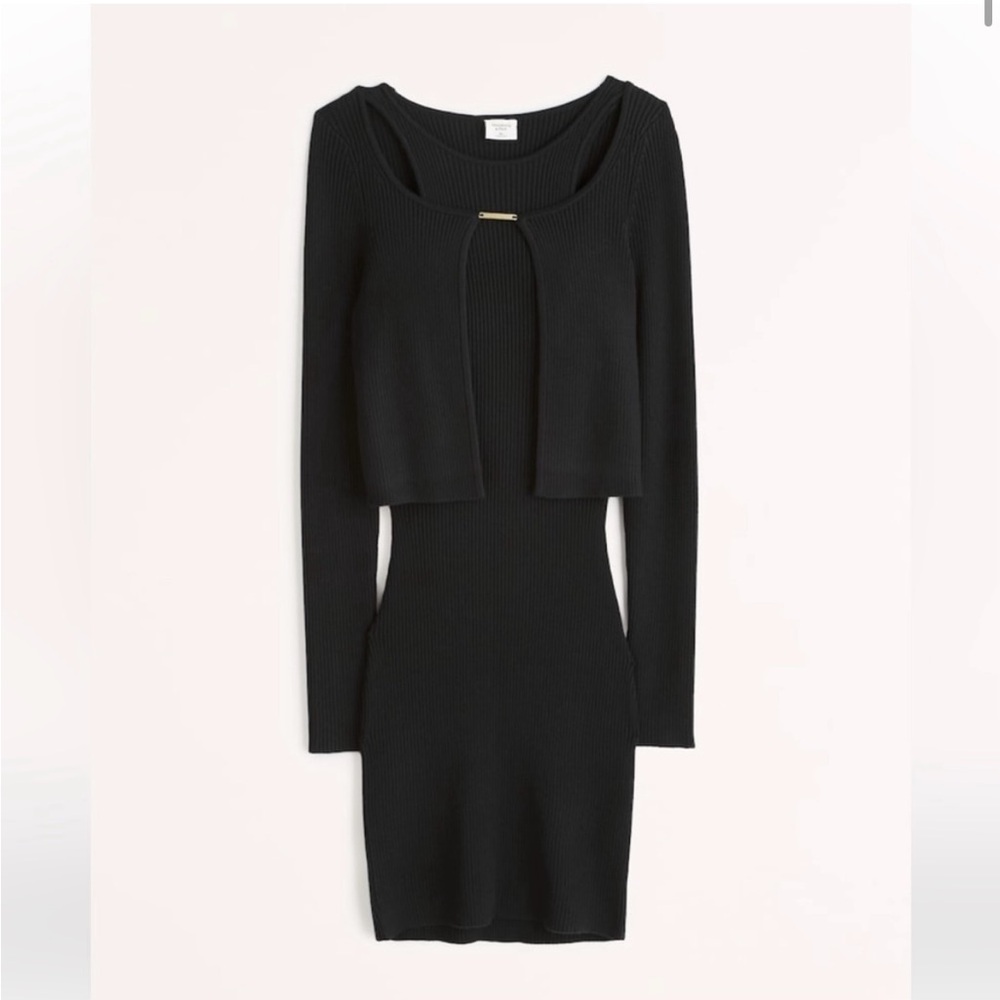 Sweater dress and cardi set winter LBD